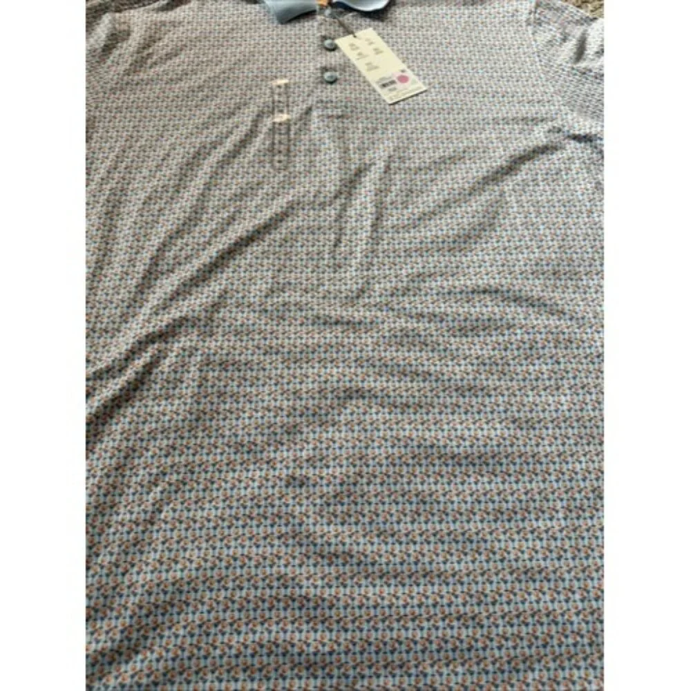 Walter Hagen Men's Clubhouse 19th Hole Golf Polo Nineteenth Blue/Orange Size XL - Picture 6 of 13